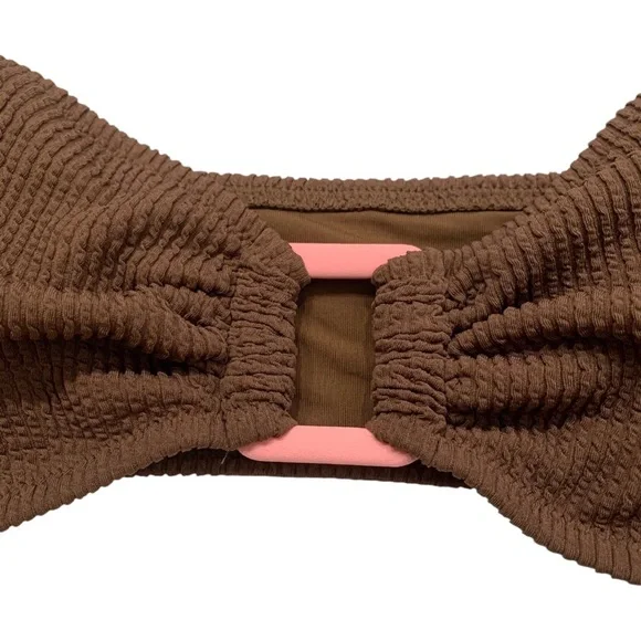 Aerie Crinkle Ring Bandeau Bikini
& Crinkle Full Coverage Bikini Bottom - Picture 4 of 12